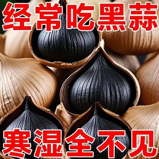 黑蒜独头特级大蒜官方旗舰店正宗山东金乡特产发酵蒜头煲汤即食蒜