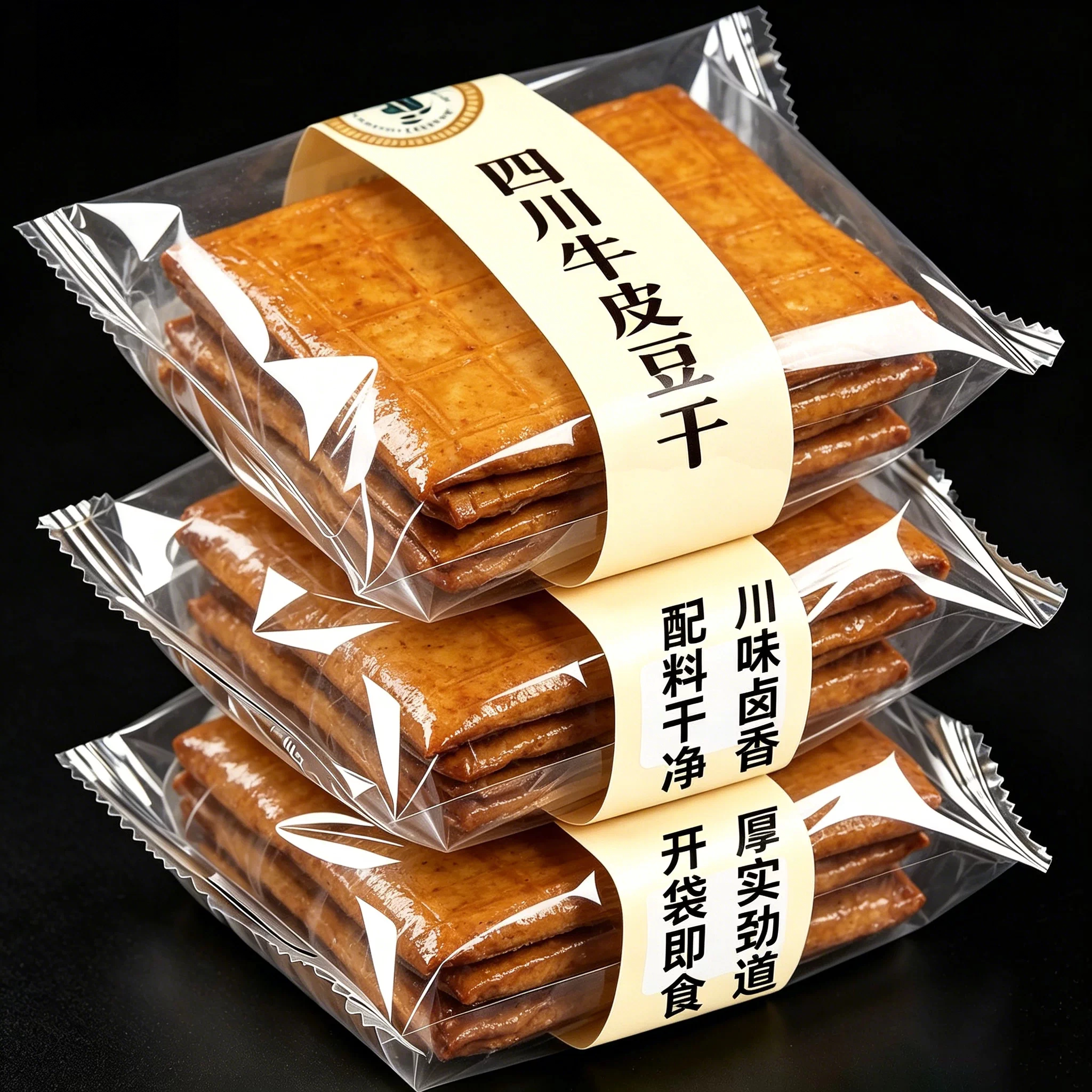 卤香牛皮豆干四川特产新鲜手工五香豆腐干薄片凉拌串串烧烤火锅装