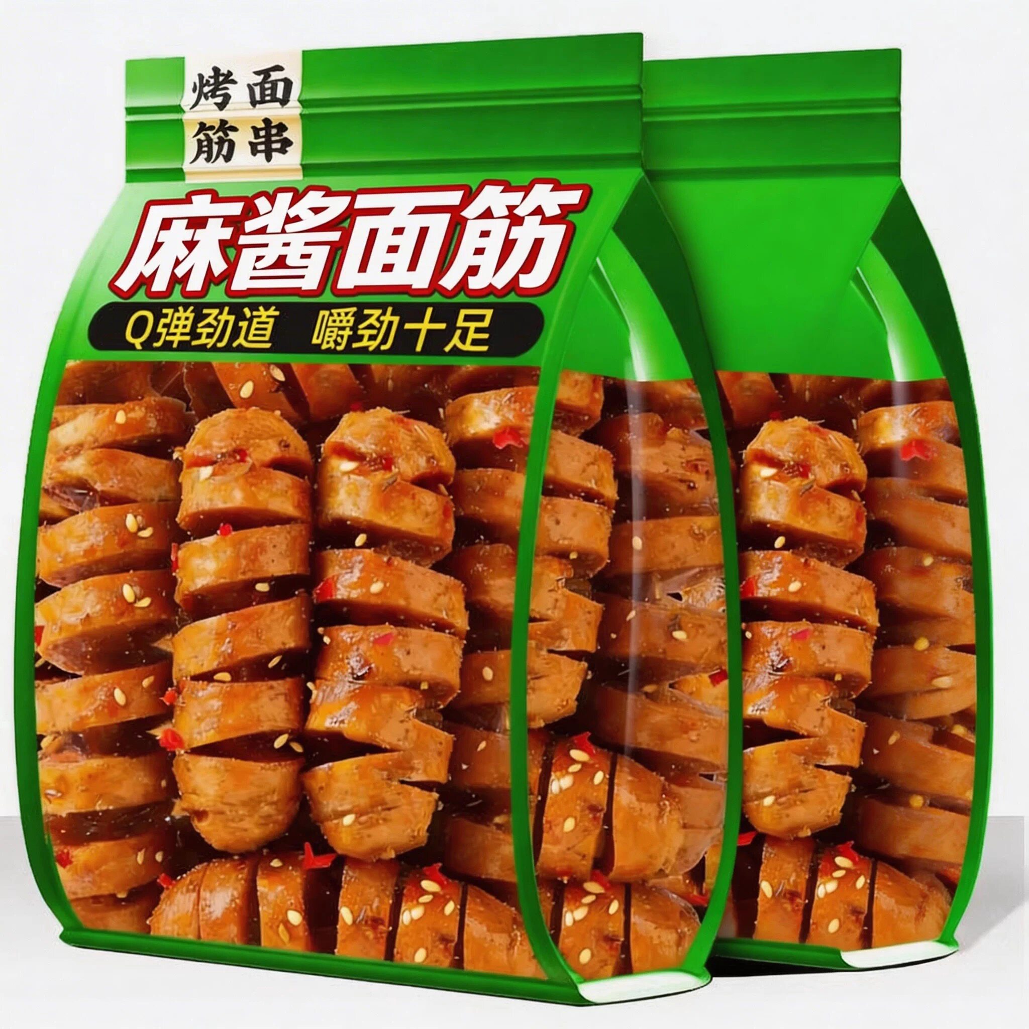 麻酱面筋辣条片烤面筋解馋追剧休闲零食豆腐干香辣小包装素肉豆干