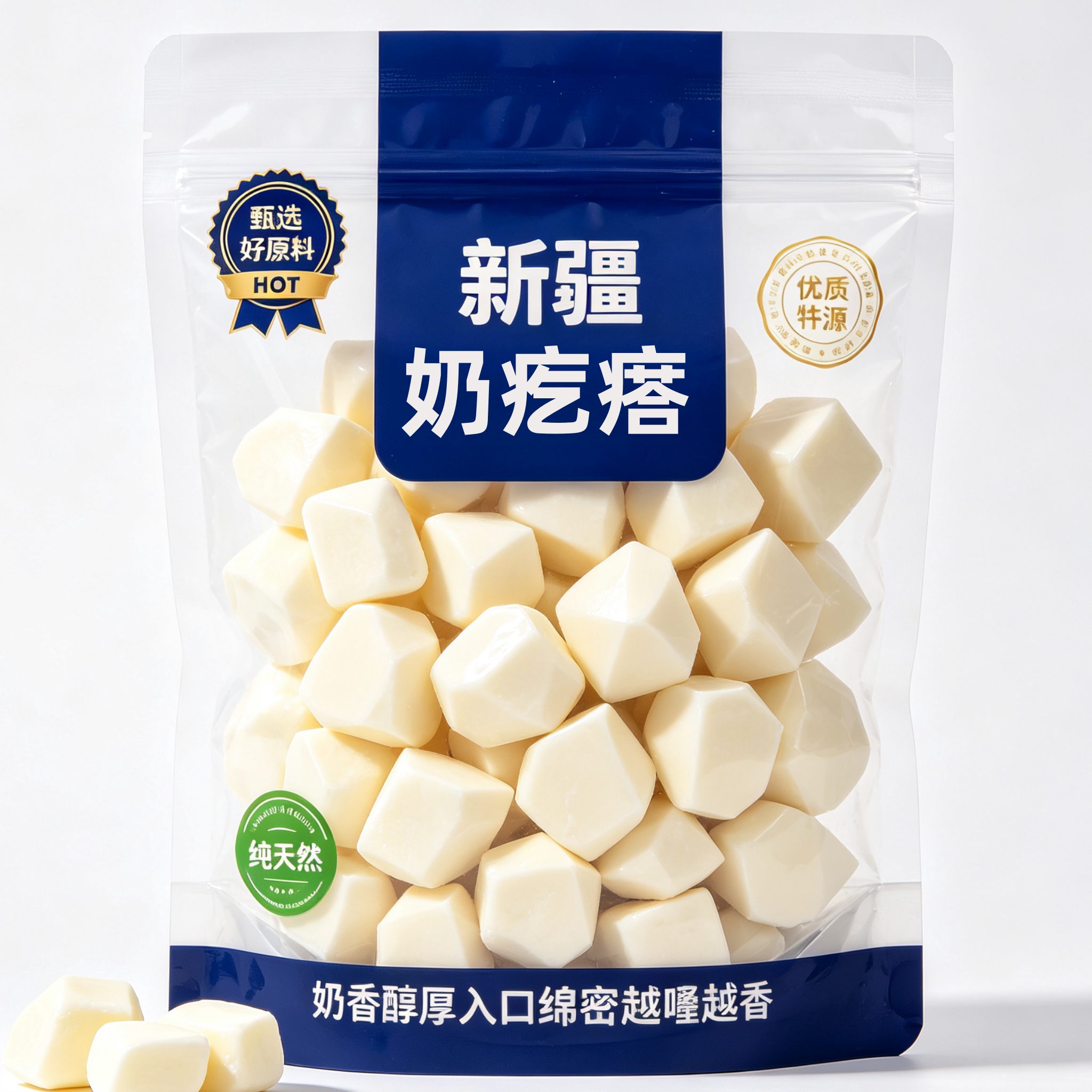 新疆特产奶疙瘩奶酪官方旗舰店手工酸奶疙瘩无糖奶醇零食独立包装图片