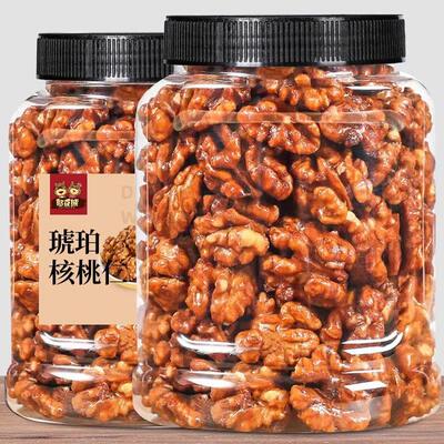 憨豆熊蜂蜜琥珀核桃仁500g熟新货核桃坚果干果果仁孕妇休闲零食
