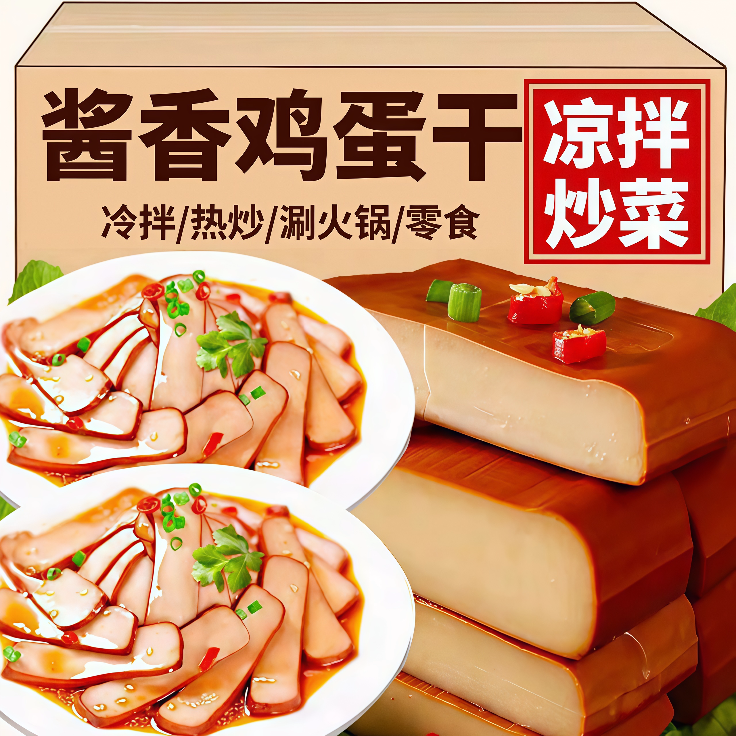 五香鸡蛋干零食小吃网红酱香味鸡蛋干凉拌菜炒菜火锅下饭菜特产