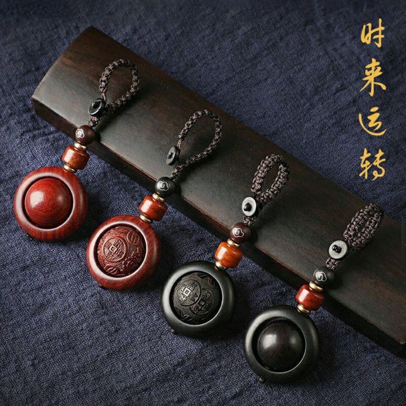 现货速发紫檀木转运十二生肖扣汽车挂件平安12属相夜光挂饰情磊红
