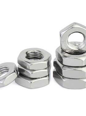 速发04薄螺母DI4 04不锈钢六角薄8母GB6172薄螺帽M6M螺M10M12M16