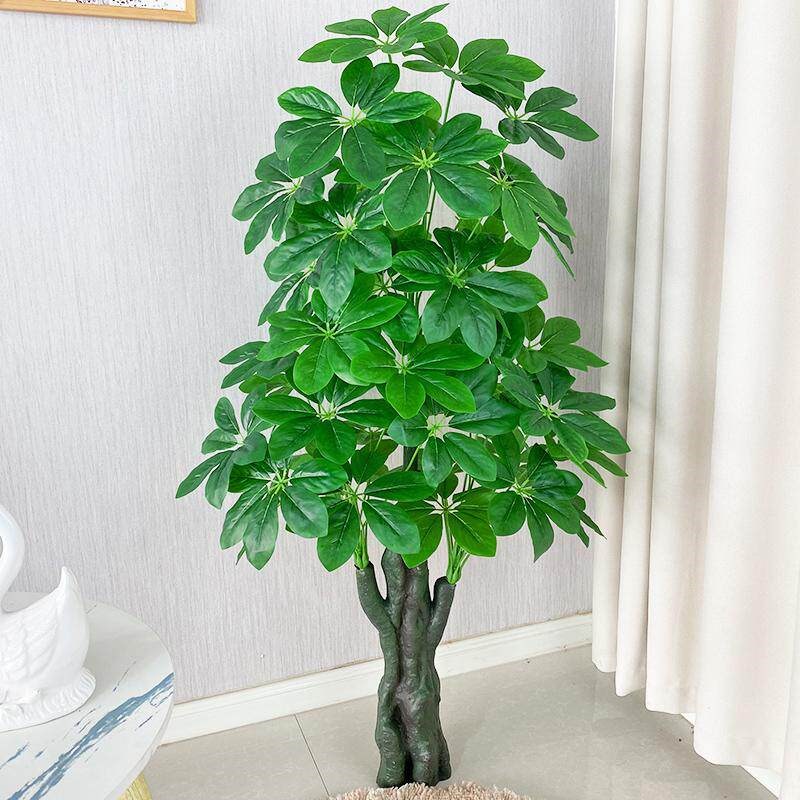 速发仿真绿色植物金钱树仿生植物盆栽室内客厅办公室装饰植物四季