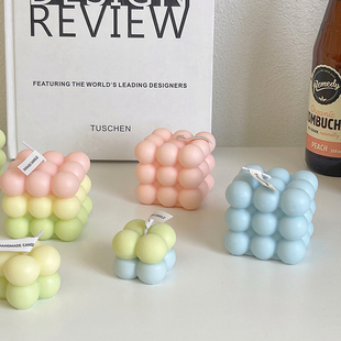 速发风小众高级氛色生日礼物方室装饰香彩摆件奶油色魔卧香薰