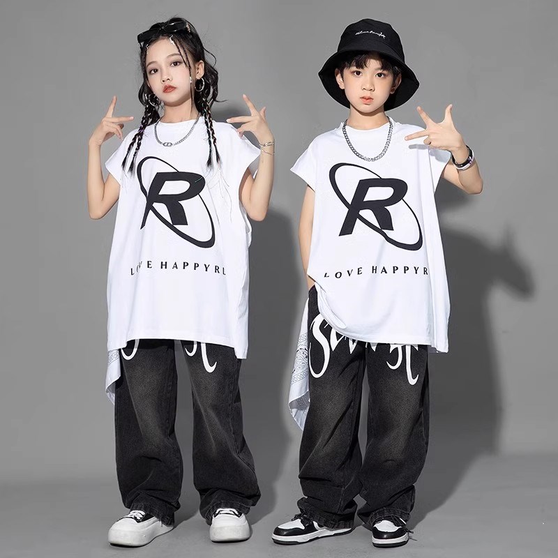 速发街舞少儿潮服男孩嘻哈酷帅套装孩hiphop炸街走秀演出服装舞蹈