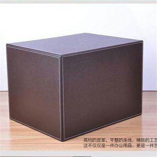 速发创意皮革办公室收纳桌面文件柜抽屉式文件夹资料盒A4多层整理