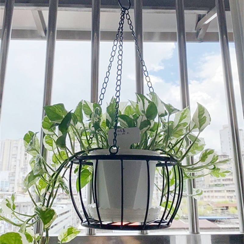 速发铁艺挂吊挂花吊篮悬挂式吊盆吊垂花架绿萝吊兰盆挂架挂式篮盆