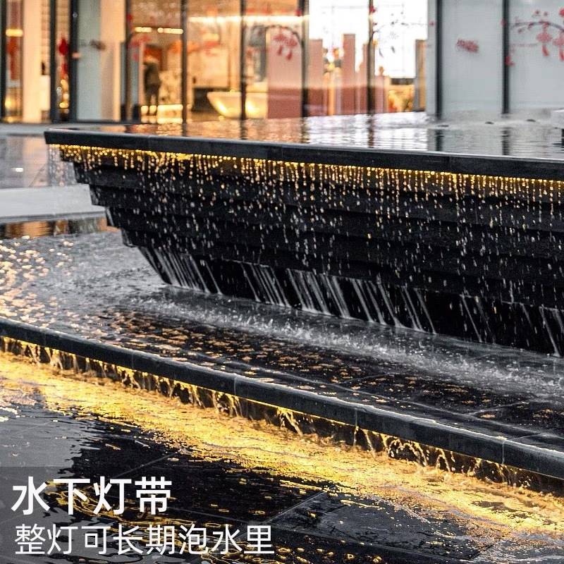 速发古水养鱼灯带24V水下c用b泡户外防法鱼缸专o灯条矽胶自粘背胶
