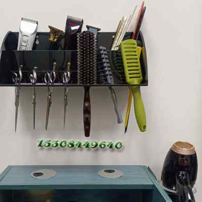 速发黑发透明挂墙美店理髲剪刀滚梳卡尺推剪色收纳工具架包邮,橡塑材料及制品,亚克力/有机玻璃,淘宝优惠券,粉丝福利购,淘宝优惠卷