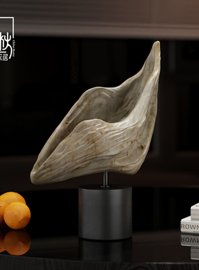速发侘寂风树根雕形状艺术软装饰品桌面酒柜高端民宿陈柜酒列摆件