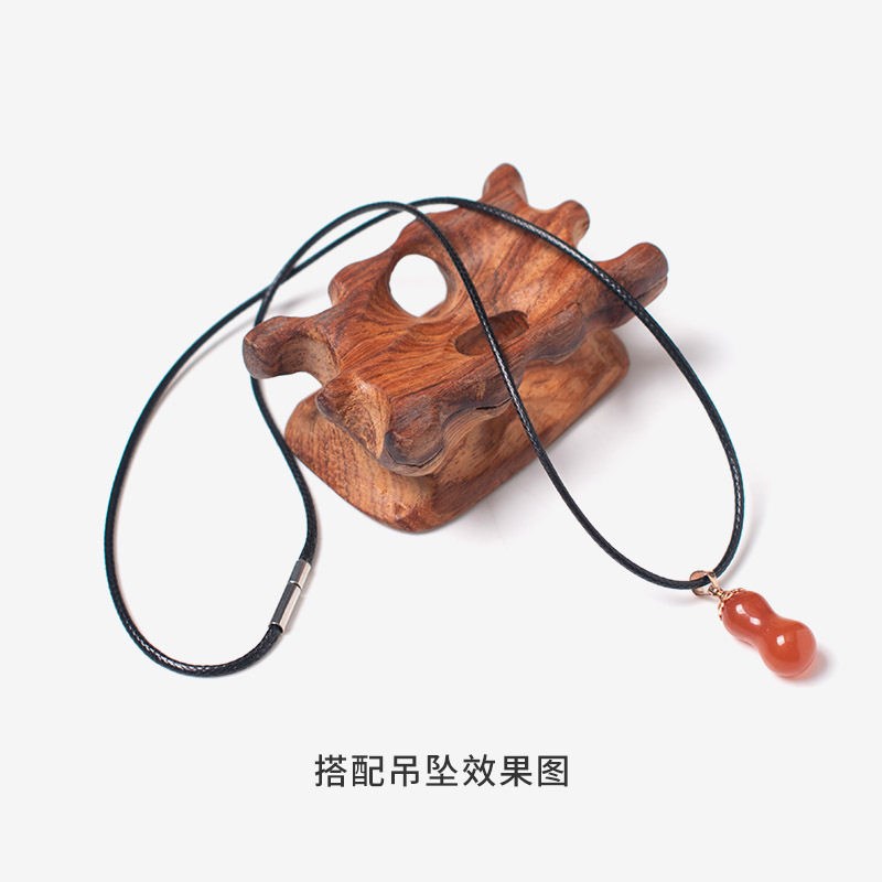 速发蜡皮绳玉坠绳红黑绳小孔吊坠锁骨链耐磨细项圈时尚颈带红