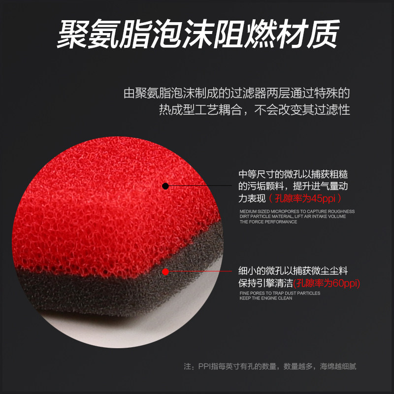 速发无极复古00AC/RR/DS/GY/R空气滤芯滤清器高流量空滤海绵改装
