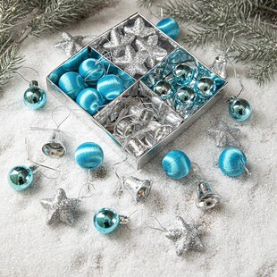 速发圣诞树挂配挂饰彩多包套装大礼包圣诞装饰盒装多球件件圣诞装