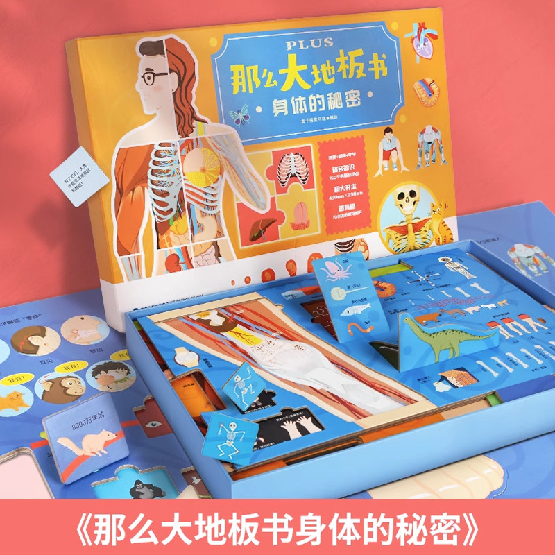 速发身体的秘智益密玩具礼物2-6岁幼儿童人图玩具男孩拼体生理启