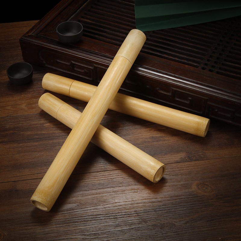 速发竹木线盒装香筒便携式香管加长密封防潮供奉香储香香檀香道具