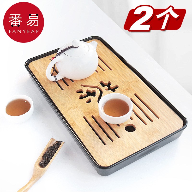 速发一件包邮/茶简A1J5制-小型家用盘约茶台竹0托盘干泡台功夫简