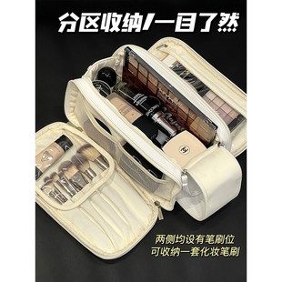 速发分区士便携化妆品刷子收容袋大漱量旅行手提洗纳包