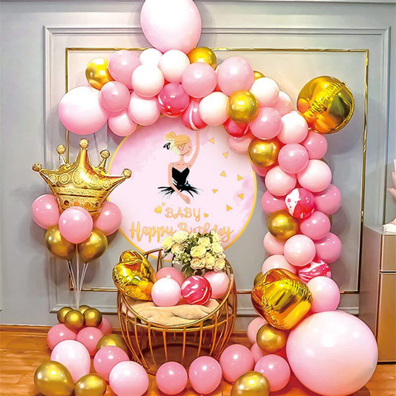 速发儿童生日快乐日球套装派对布置装饰跨球拱门气境热销生气海报