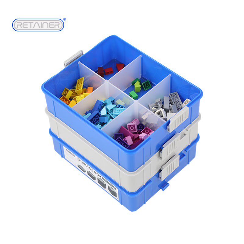 速发多格子透明塑料整理盒 LEGO玩具积木零件分类盒 收纳盒