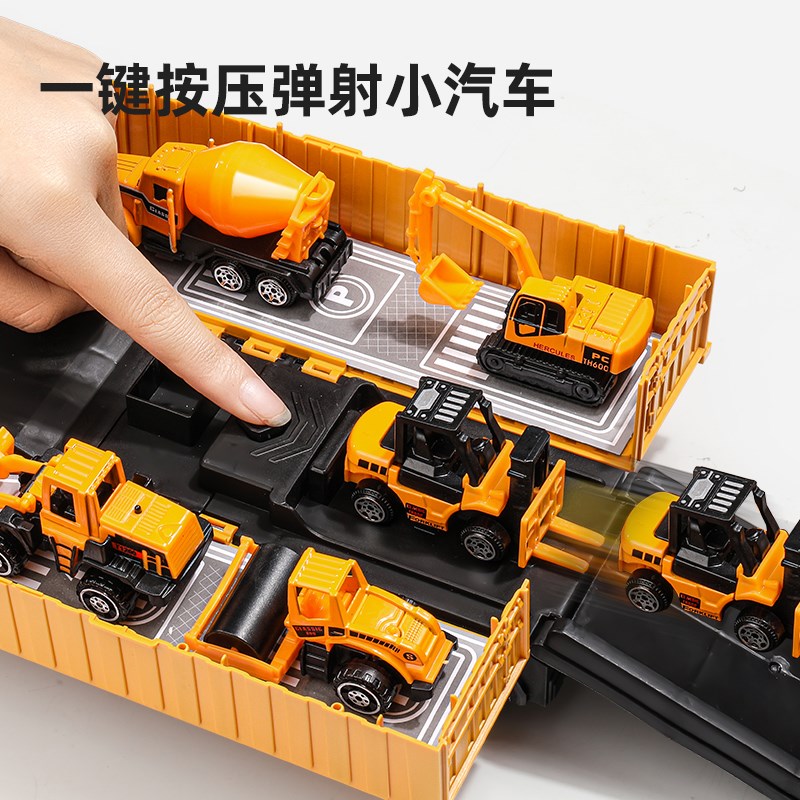 现货速发大卡货汽车儿童玩具车男孩土挖掘机7合金工程5套装4塔吊6