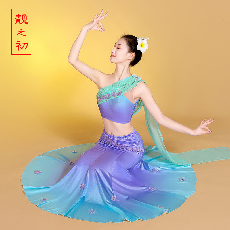速发傣族舞西服装新款蹈双版纳服饰舞裙南装云套孔雀舞艺考演出服