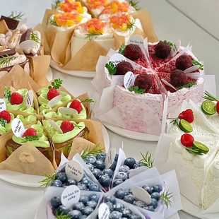 速发小蛋垫切块油纸巴斯克468寸提拉米苏分隔纸糕焙甜品防油包装