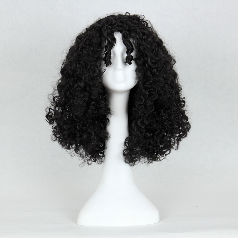 速发巫葛朵 色卷头套 魔发奇缘 长发公主 黑假发发泡面卷爆炸头