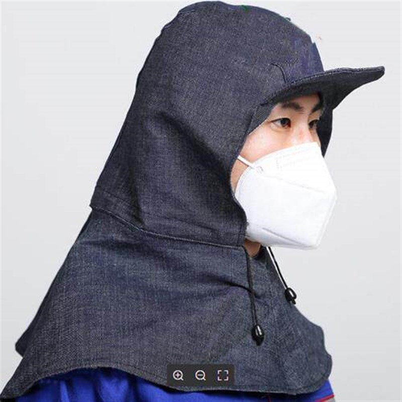 速发披肩帽防晒防尘男士遮电焊工作防灰尘劳保牛仔打磨透气迷彩风