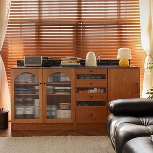 速发屿森全实木餐边柜小户型家樱用桃木合式 自由组日柜靠墙收纳柜