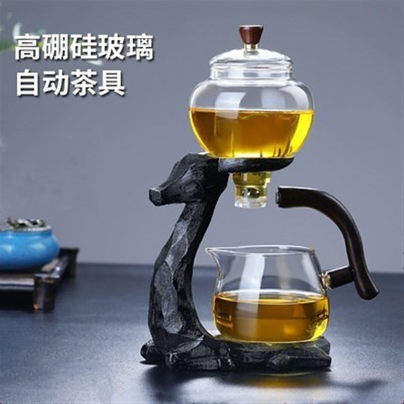 速发高茶硅玻璃半自动茶具套装懒人功夫泡茶器茶壶杯宫灯硼用煮家