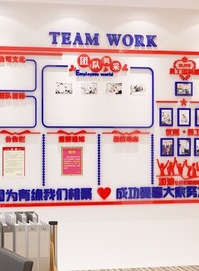 速发1VPK示工风采展员团队荣誉墙贴纸室告示栏公司企业文化办公公