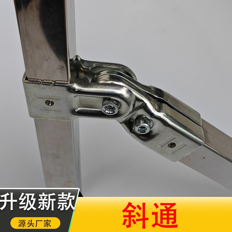 速发2525方管斜通接头斜位支撑连接件2.5公分不锈钢管镀锌配件