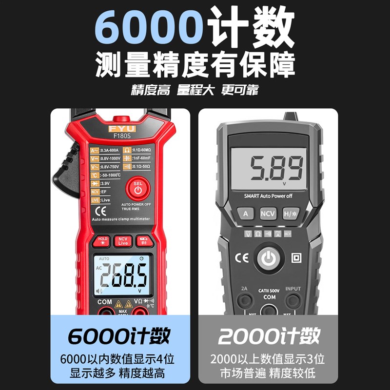 新款多功能万用表高精度智能自动防烧K触屏家用维修电工表测电