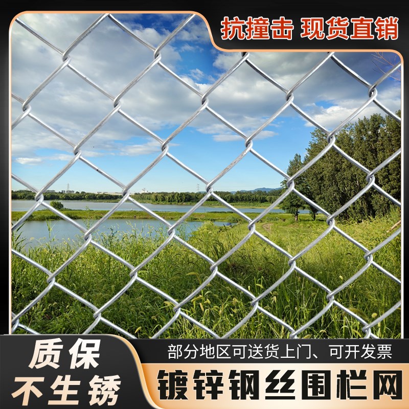 热镀锌铁丝网围栏养殖网铁网格网鸡牛羊勾花钢丝网果X园隔离防护