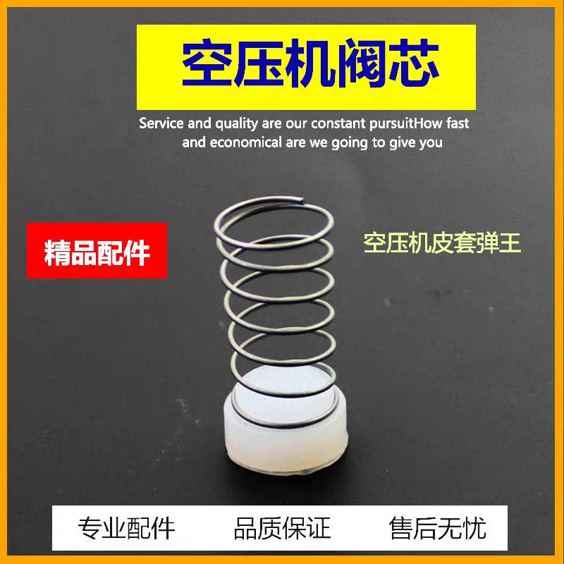 活塞空压机打气泵配件单向止回阀逆E止阀阀芯弹簧堵头塞子四氟阀