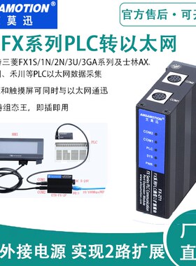 用于三菱FX3U/1N/2N/Q编程口扩展PLC转以太网口通讯模块ETWH-FX-2