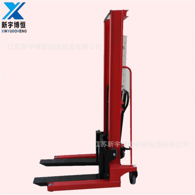 供应正宗吨1.6米高手动液压堆高车装卸手拖车油压载货升降机
