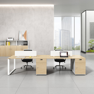 办公桌四人位办公桌椅组合办公室员工电脑桌卡位办公家具自由组合