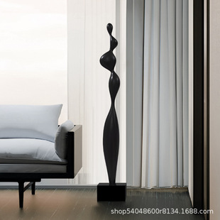 雕塑瘦高款细长型壁龛橱窗装饰玄关客厅售楼处大型落地玻璃钢摆件