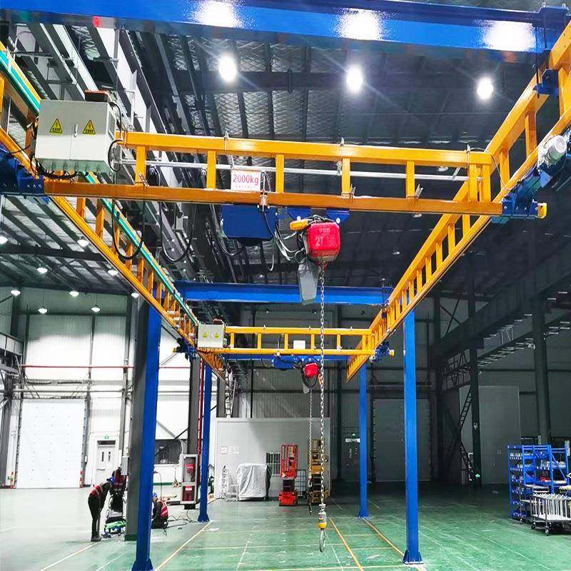 宁波厂家供应0.5T1T刚性悬挂单梁轻型钢性轨道KBK起重机