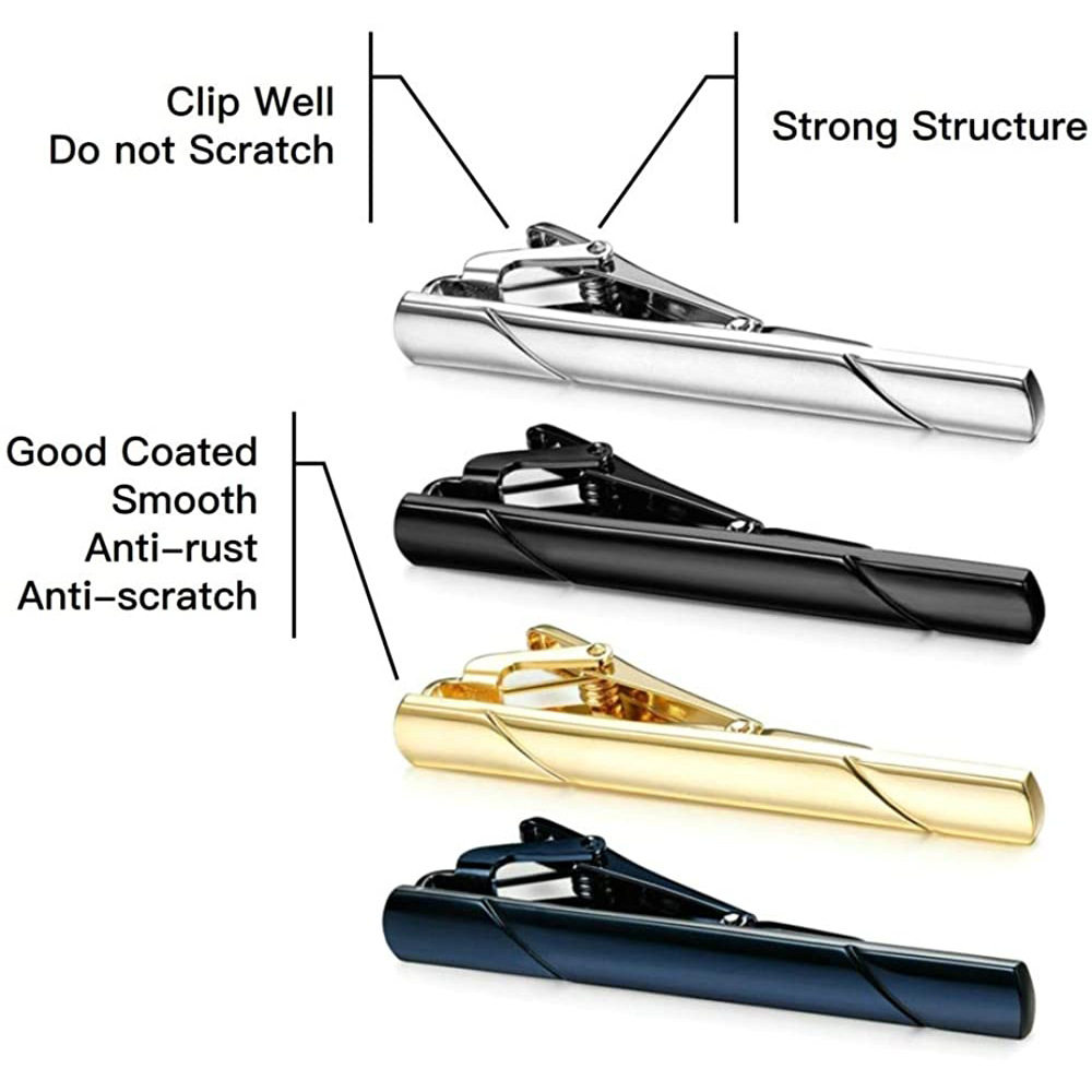 BUSINESS COLLAR CLIP FLAT HEAD TIE CLIP