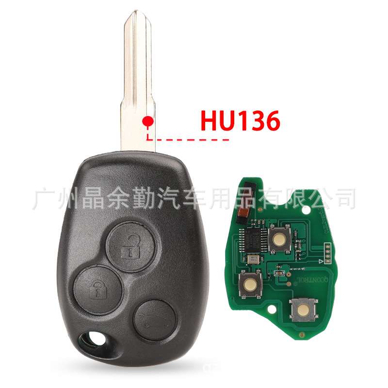 适用于雷诺3键直板汽车遥控钥匙频率433mhz芯片pcf7947-ID46Chip