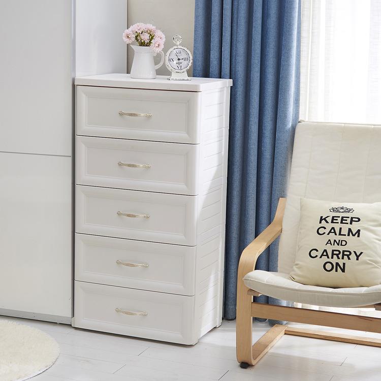 储物柜抽屉式收纳柜儿童树脂衣柜宝宝衣服仿木质塑料组合整理柜子