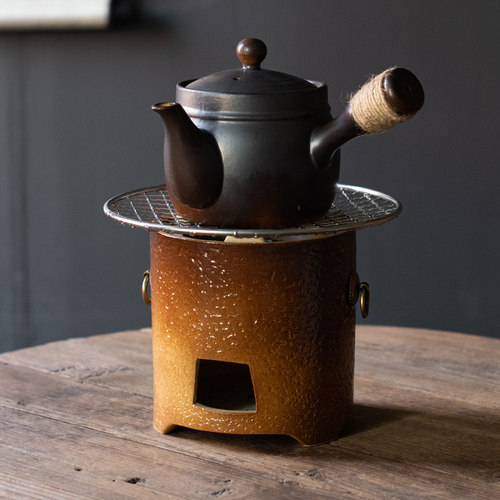 中式围炉煮茶家用室内装备一w套装炭火煮茶器煮茶炉侧把煮茶壶茶