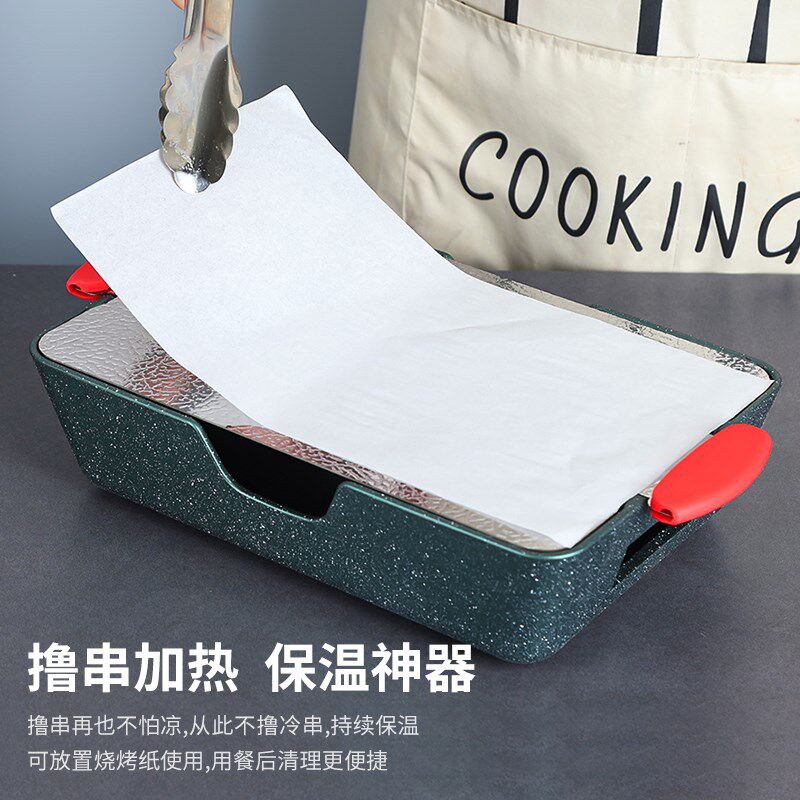 木屋烧烤保温炉不锈钢p盘商用把把烧保温热串炉蜡烛加热烤串保温