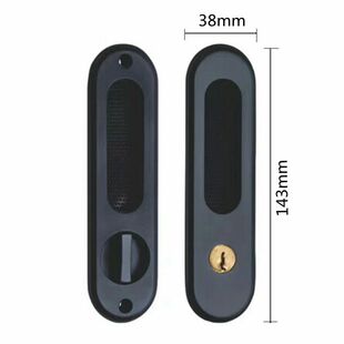 推拉门移门锁复古青古铜黑色w移动门卫生间厨房推拉暗锁滑轮门钩