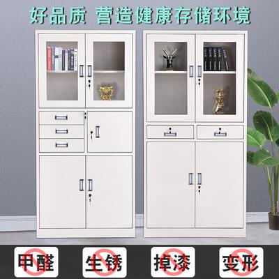 铁皮柜文件柜办公室钢制财务凭证资料档案柜家用带锁X书柜储物柜