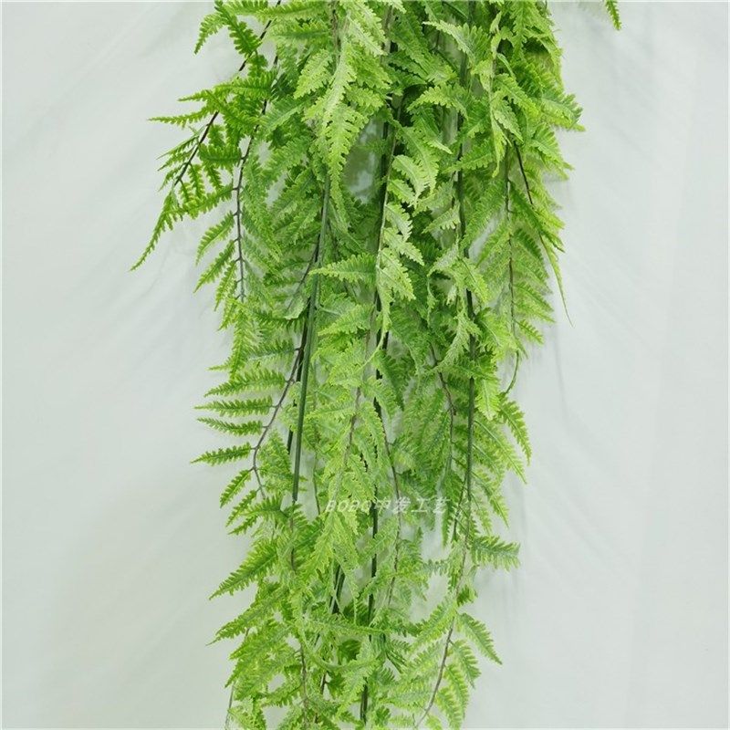 手感胶叶仿真g绿植壁挂吊兰花垂吊绿色植物蕨类墙壁装饰蕨叶藤条